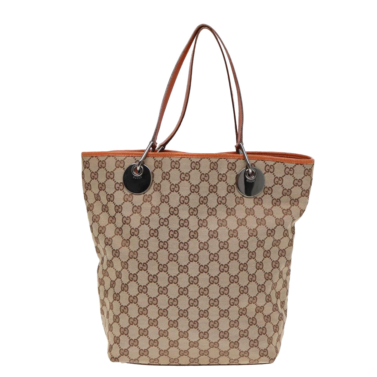 GUCCI GG Canvas Tote Bag Beige 120836 Auth ep5002