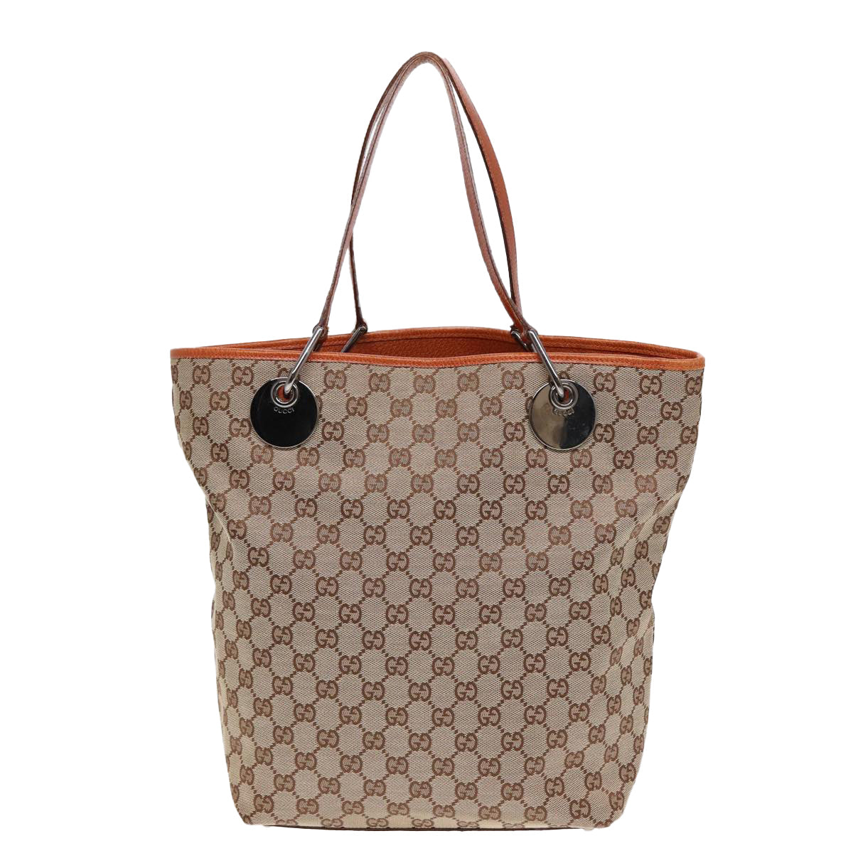 GUCCI GG Canvas Tote Bag Beige 120836 Auth ep5002