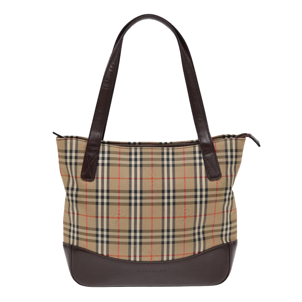 BURBERRY Nova Check Tote Bag Canvas Leather Beige Brown Auth ep5013