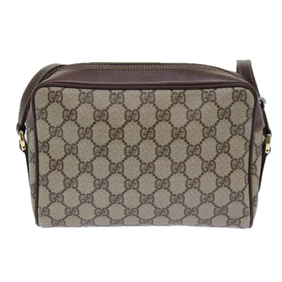 GUCCI GG Supreme Web Sherry Line Shoulder Bag PVC Beige 001 44 6655 Auth ep5014