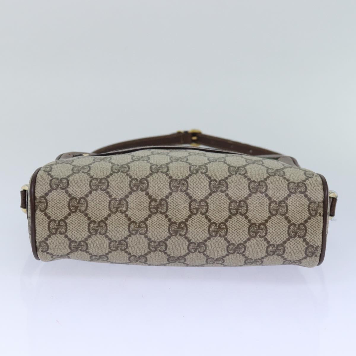 GUCCI GG Supreme Web Sherry Line Shoulder Bag PVC Beige 001 44 6655 Auth ep5014