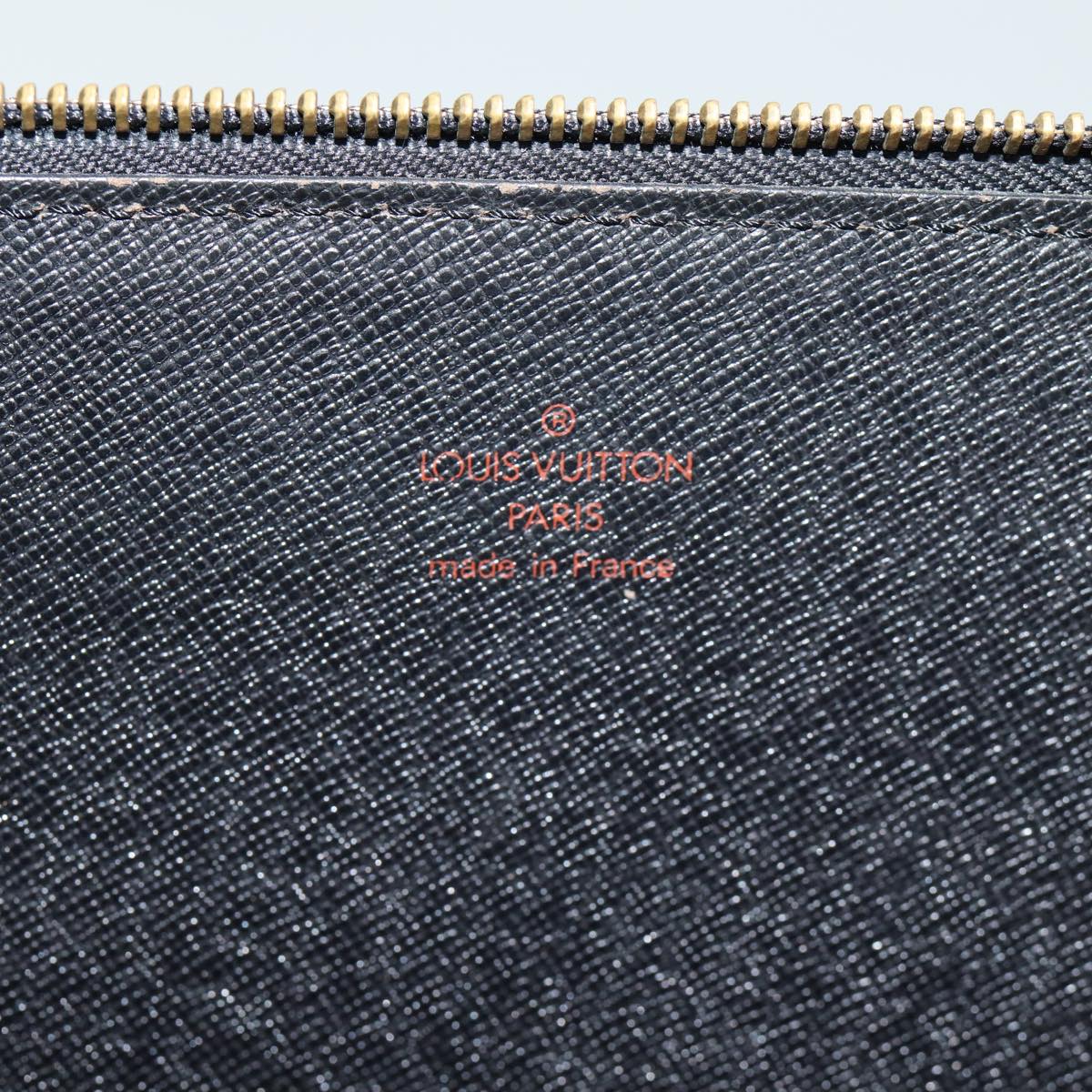 LOUIS VUITTON Epi Poche Document Briefcase Black M54492 LV Auth ep5027