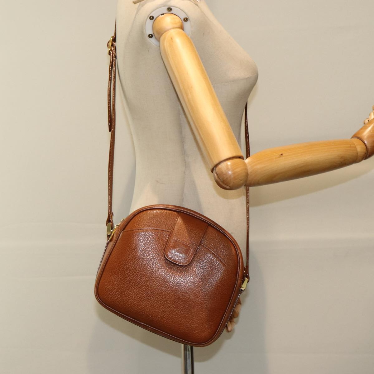 Burberrys Shoulder Bag Leather Brown Auth ep5049