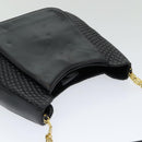 BALLY Shoulder Bag Leather Black Auth ep5054-6