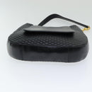 BALLY Shoulder Bag Leather Black Auth ep5054-5