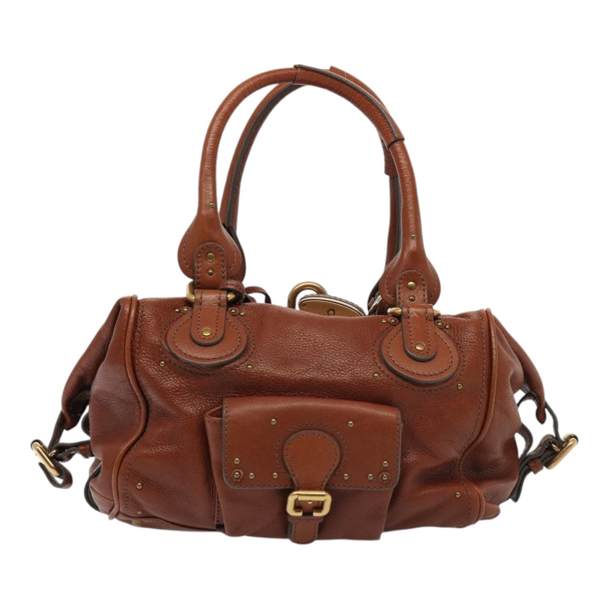 Chloe Paddington Hand Bag Leather Brown Auth ep5059 - 0