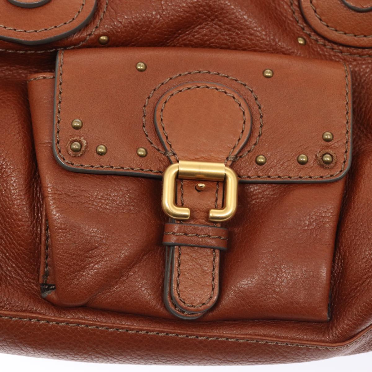 Chloe Paddington Hand Bag Leather Brown Auth ep5059