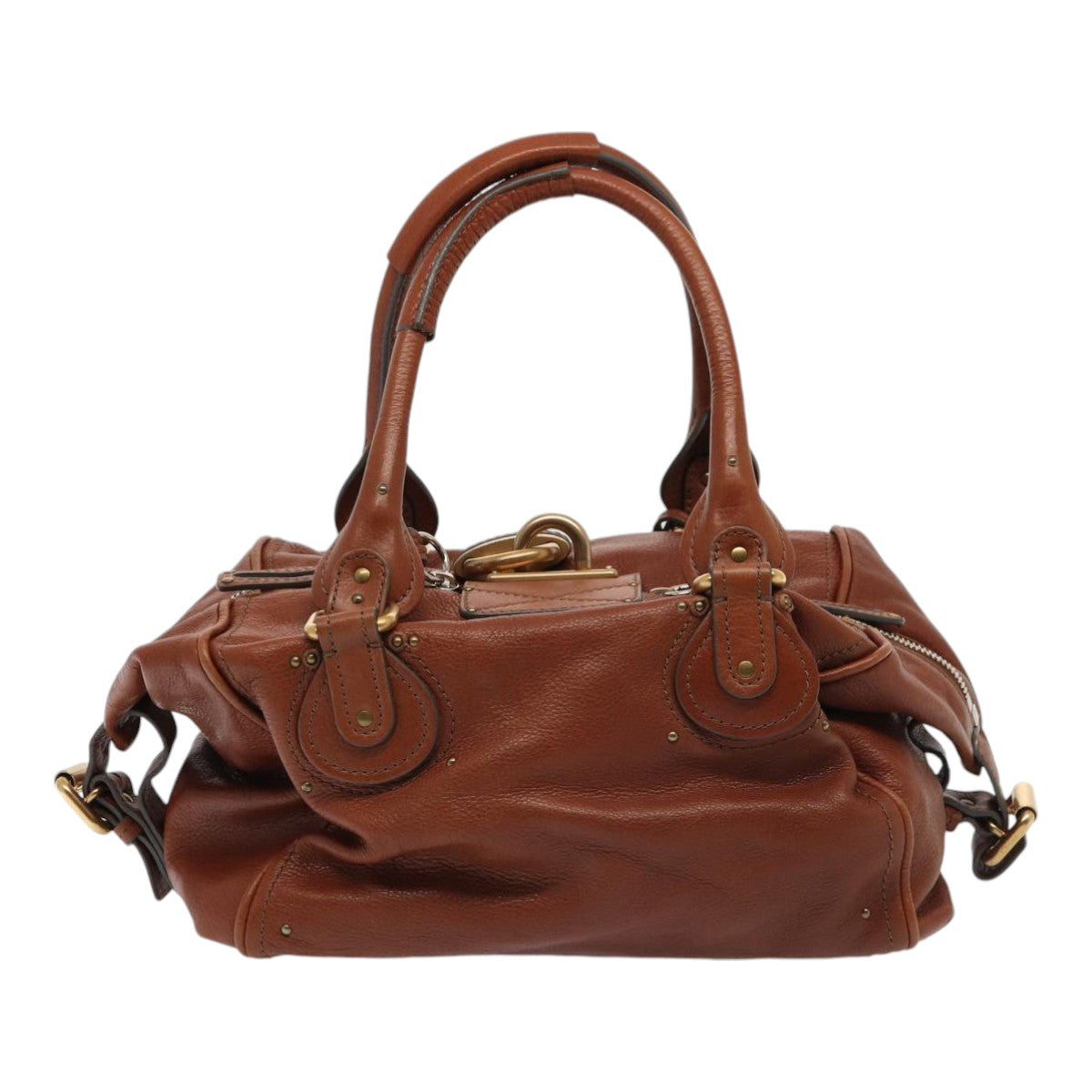 Chloe Paddington Hand Bag Leather Brown Auth ep5059