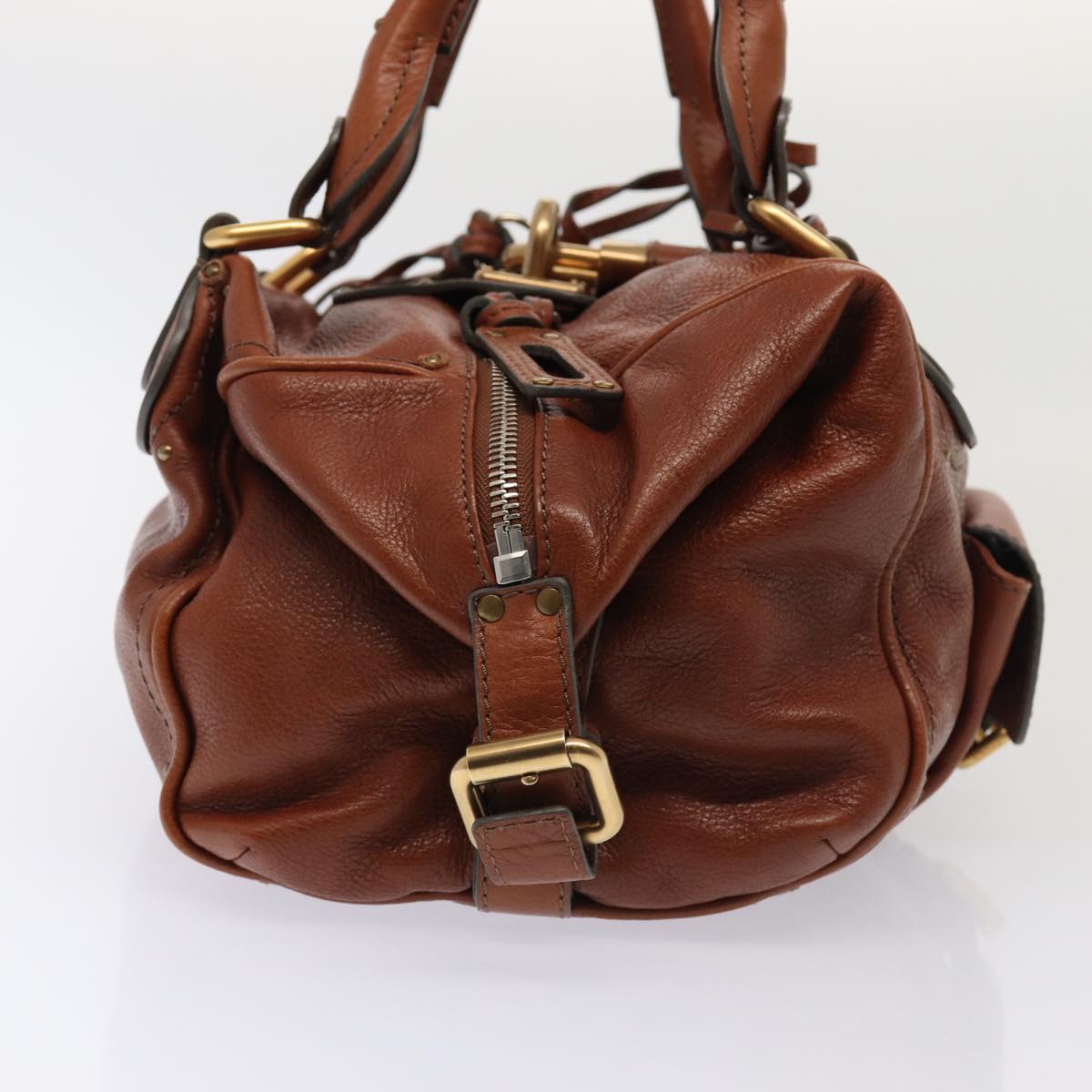 Chloe Paddington Hand Bag Leather Brown Auth ep5059