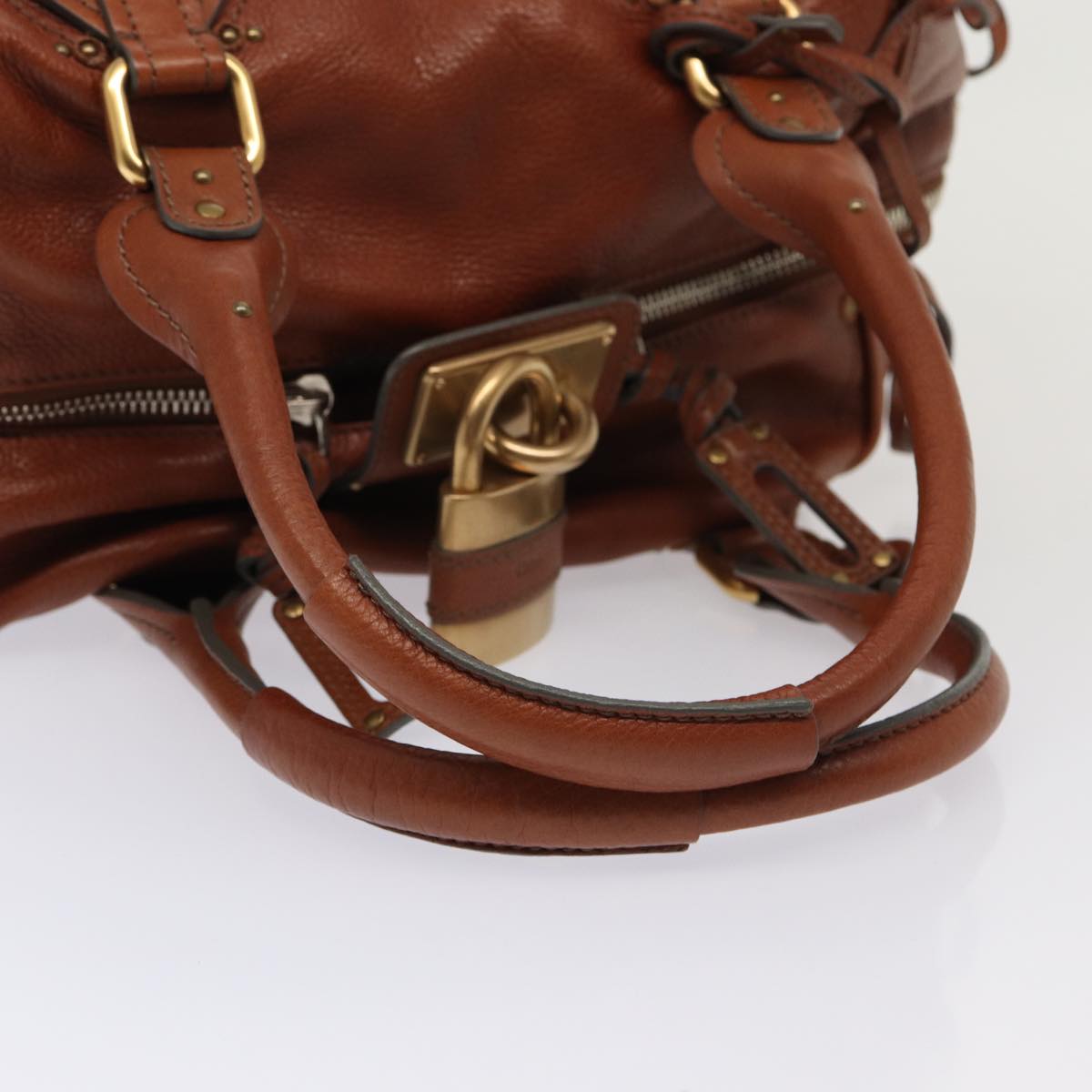 Chloe Paddington Hand Bag Leather Brown Auth ep5059