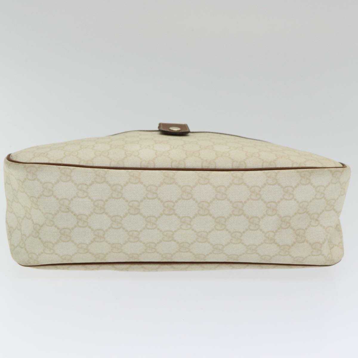 GUCCI GG Supreme Shoulder Bag PVC Leather White Auth ep5061