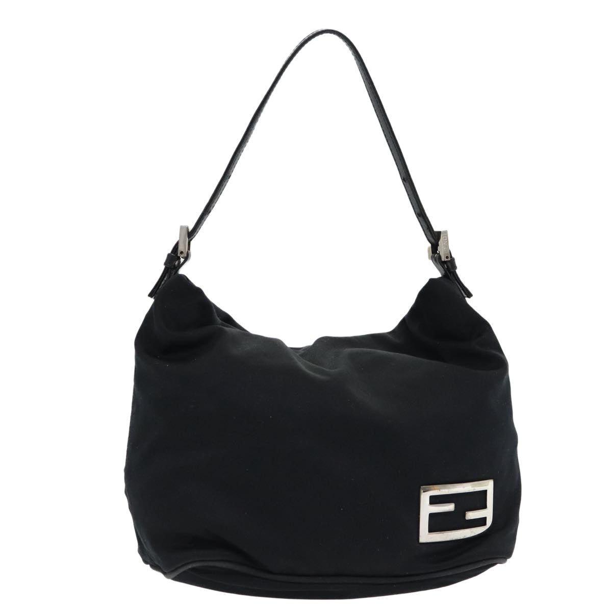 FENDI Shoulder Bag Nylon Black Auth ep5074