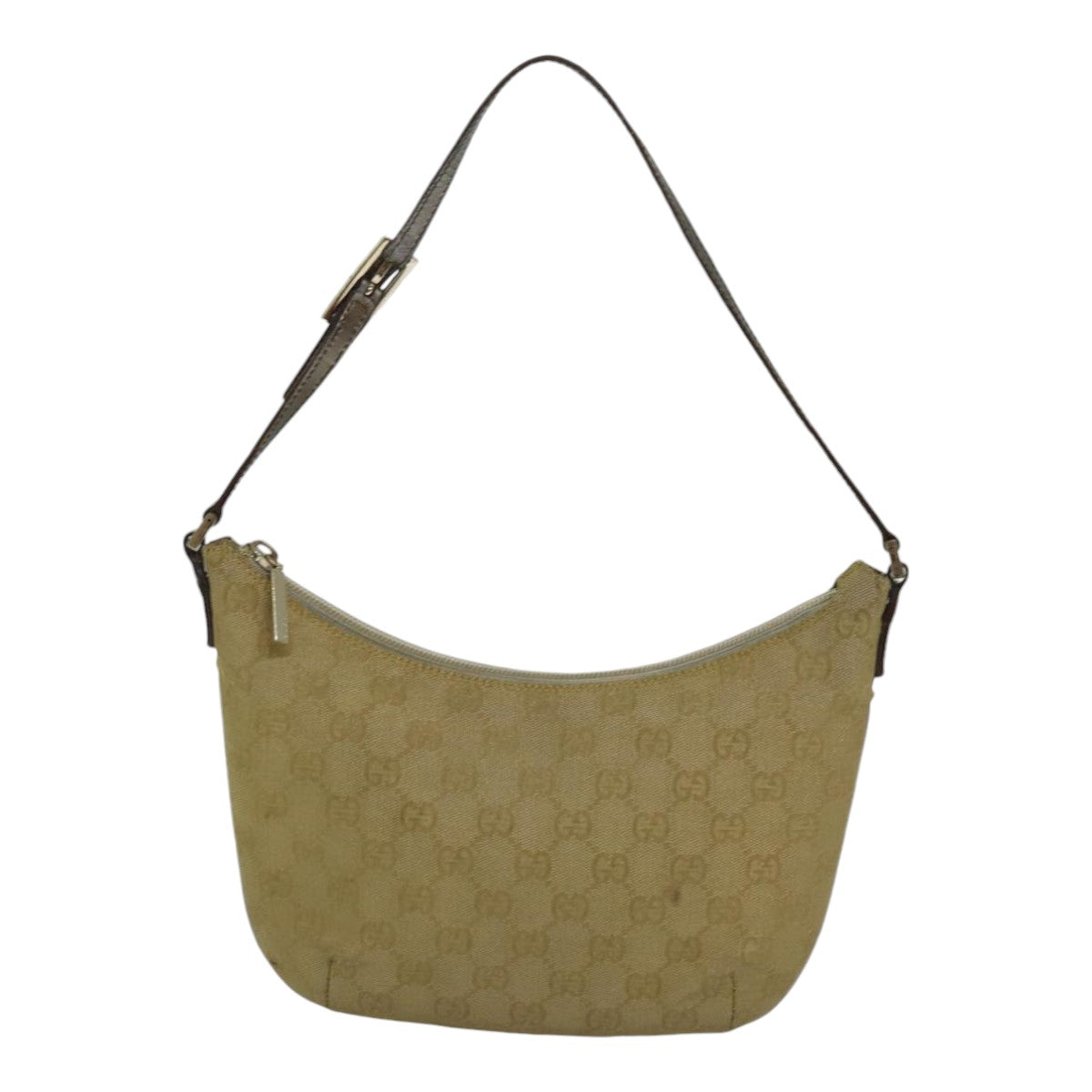 GUCCI GG Canvas Shoulder Bag Gold 005 0813 3444 Auth ep5086