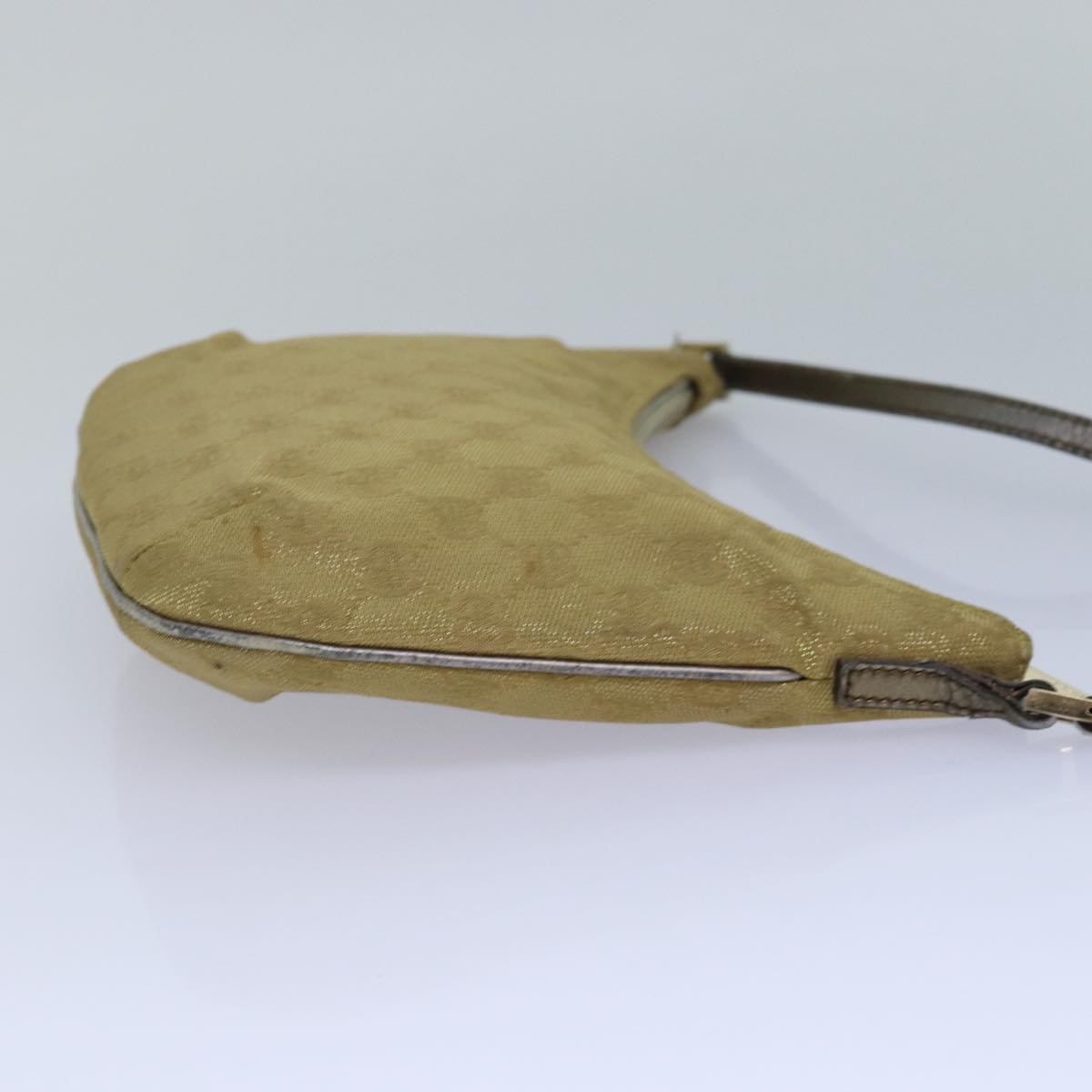 GUCCI GG Canvas Shoulder Bag Gold 005 0813 3444 Auth ep5086