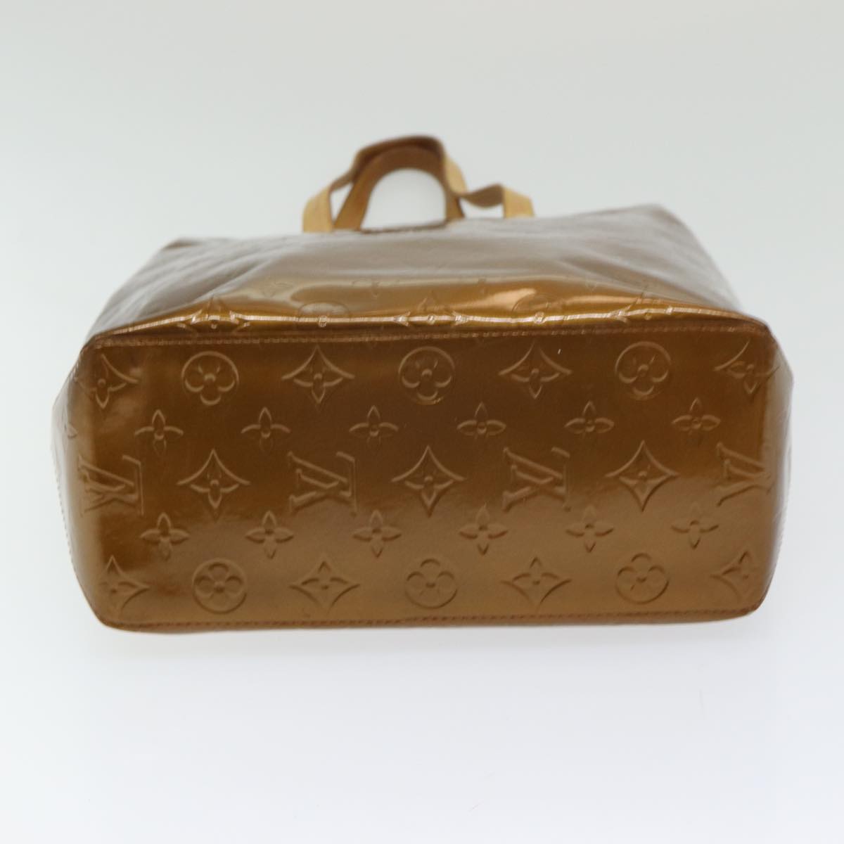 LOUIS VUITTON Monogram Vernis Reade MM Hand Bag Bronze M91143 LV Auth ep5188