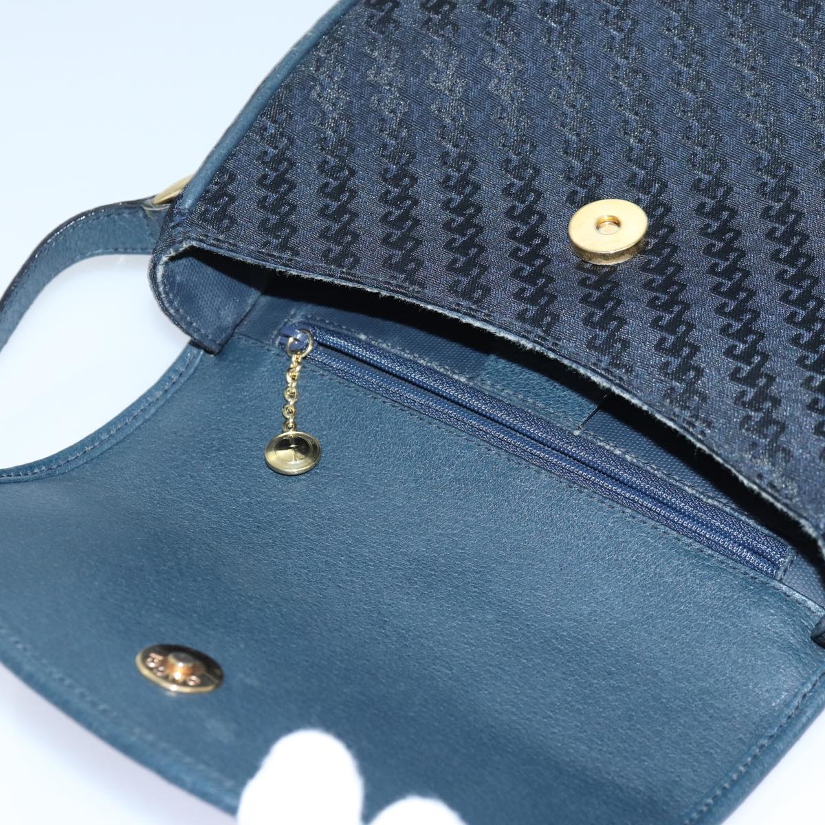 GUCCI Shoulder Bag Leather Navy Auth ep5190