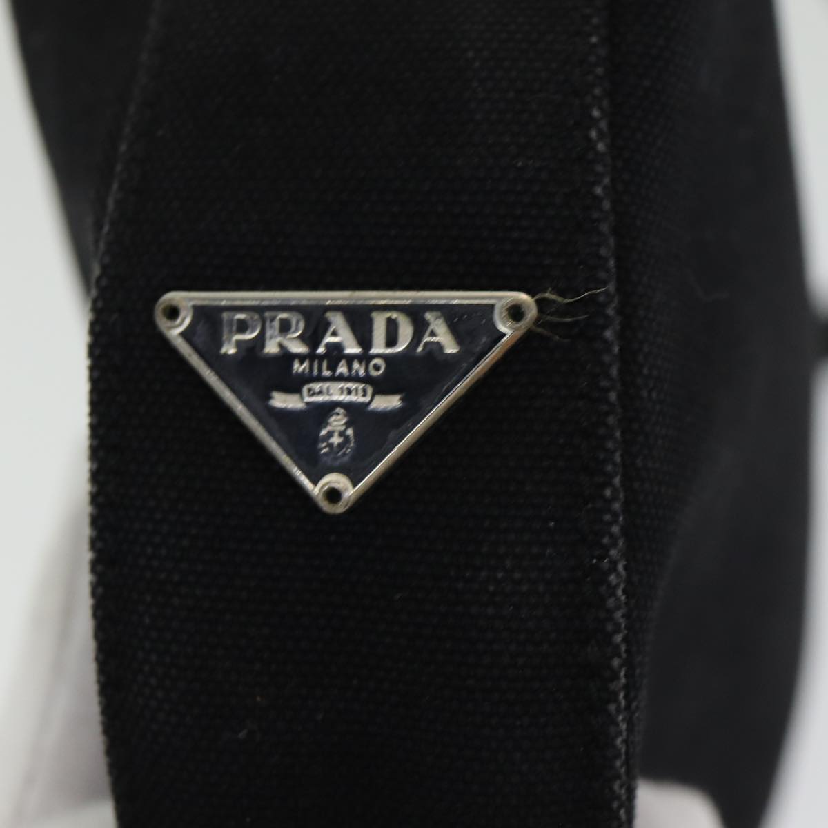 PRADA Shoulder Bag Nylon Black Silver Auth ep5200