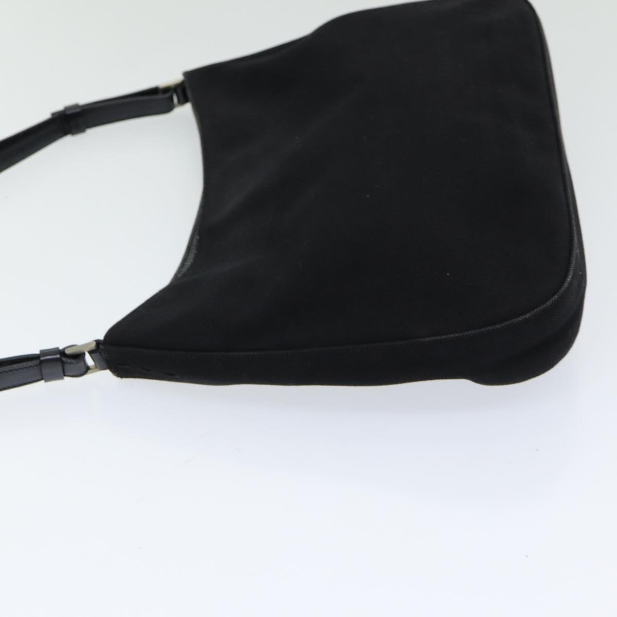 PRADA Shoulder Bag Nylon Black Silver Auth ep5200