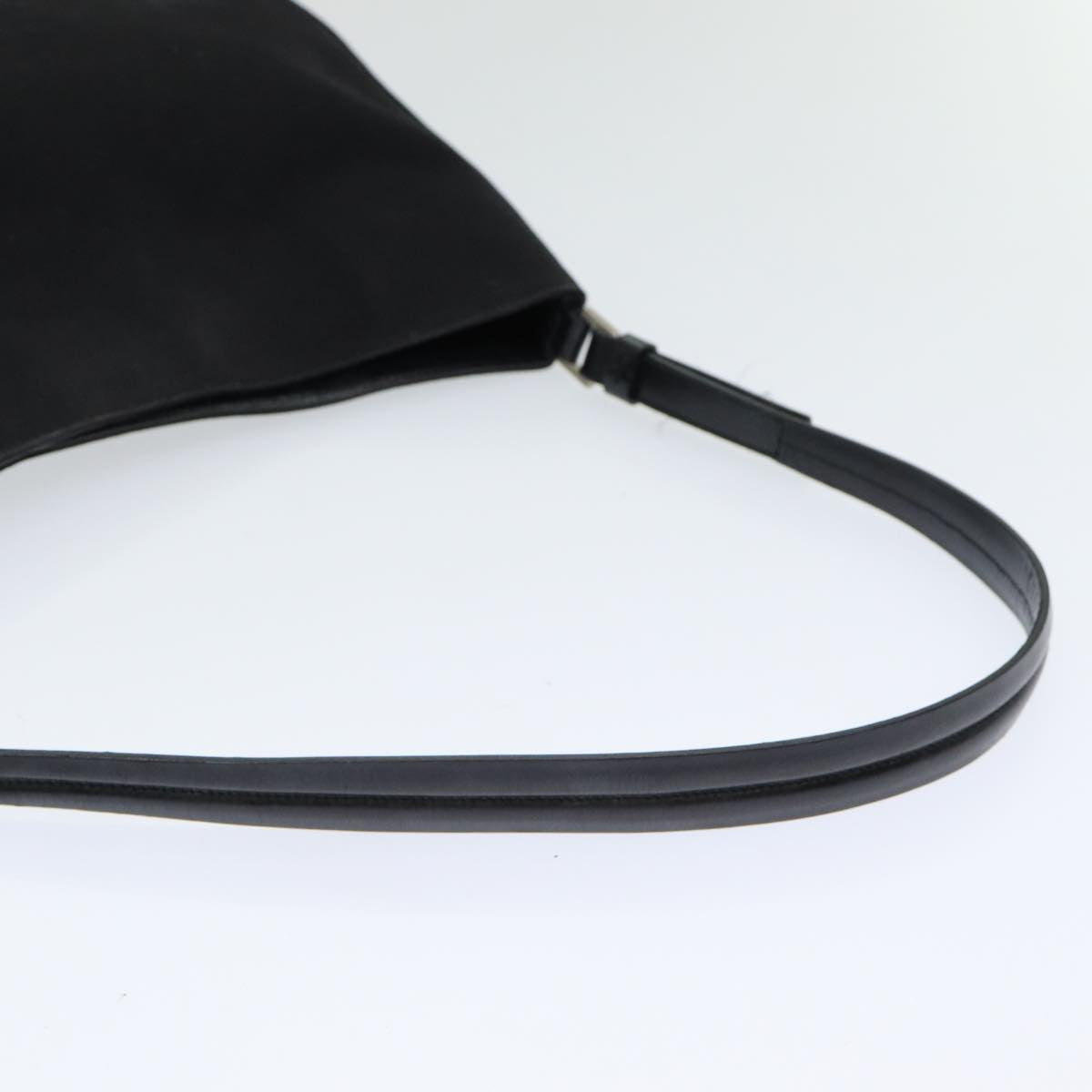 PRADA Shoulder Bag Nylon Black Silver Auth ep5200