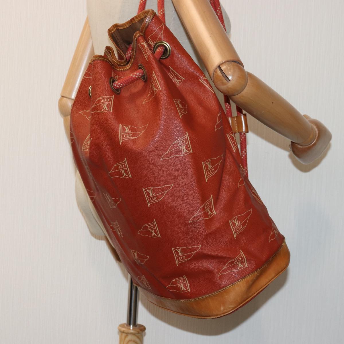 LOUIS VUITTON LV CUP Saint Tropez Shoulder Bag Red M80026 LV Auth ep5202