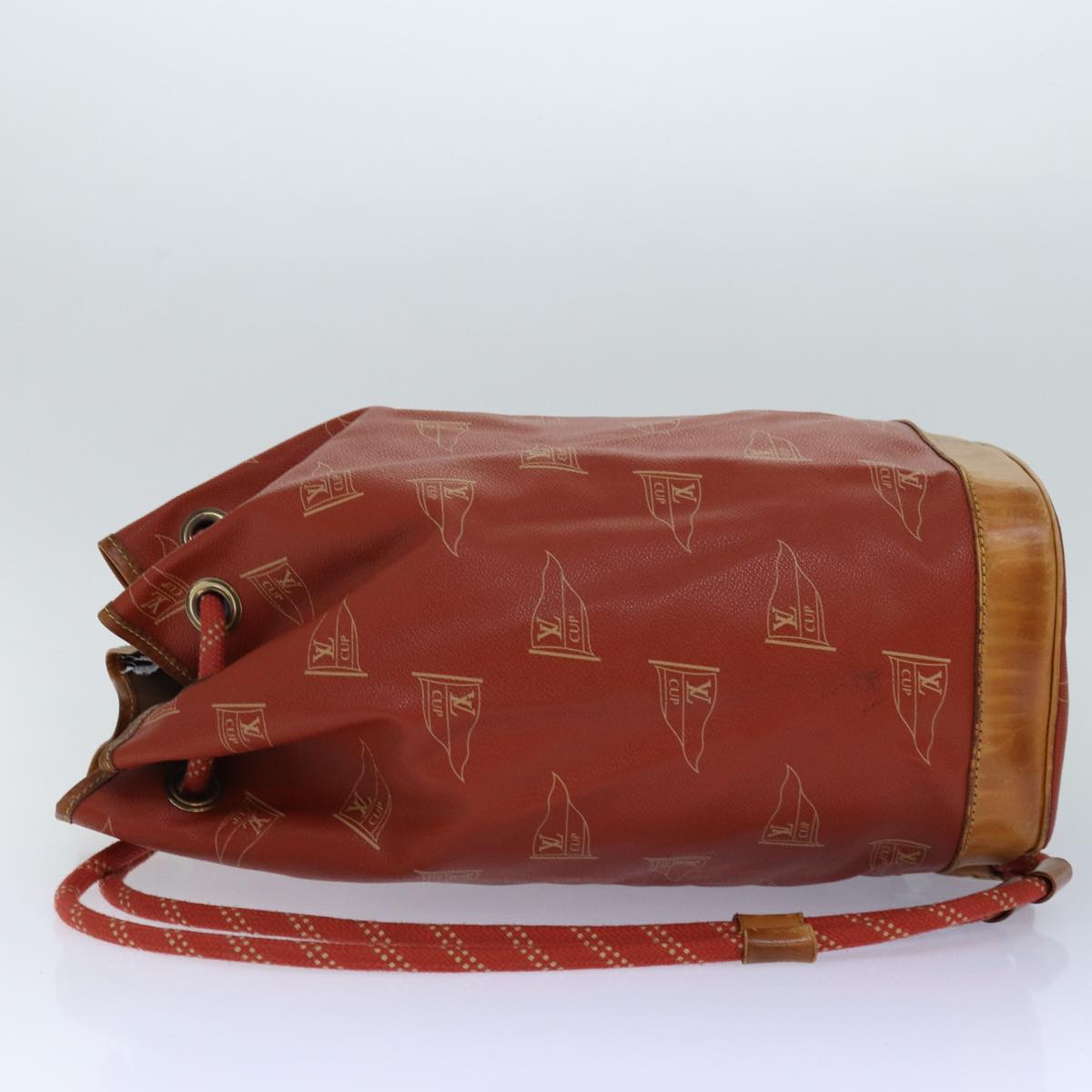 LOUIS VUITTON LV CUP Saint Tropez Shoulder Bag Red M80026 LV Auth ep5202