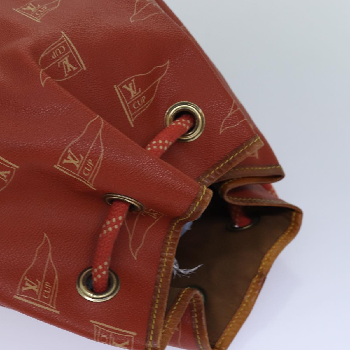 LOUIS VUITTON LV CUP Saint Tropez Shoulder Bag Red M80026 LV Auth ep5202