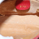 GUCCI Bamboo Hand Bag Leather 2way Red Gold 007 1793 0238 Auth ep5221-10