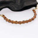 GUCCI Bamboo Hand Bag Leather 2way Brown Gold 001 1998 1638 Auth ep5228-7