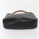 GUCCI Bamboo Hand Bag Leather 2way Brown Gold 001 1998 1638 Auth ep5228-5