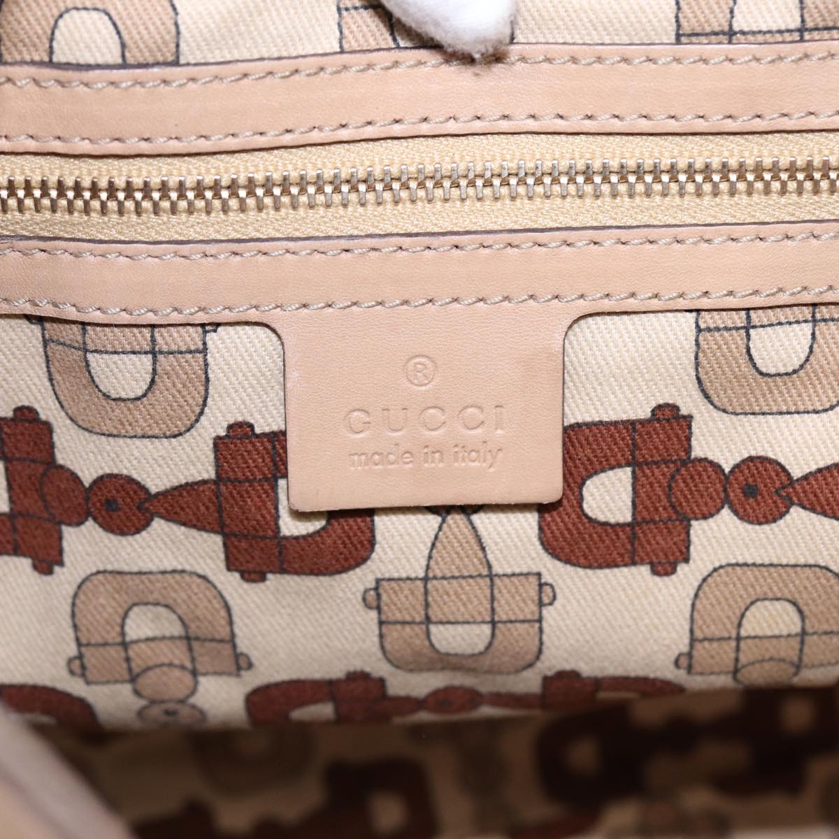 GUCCI GG Canvas Guccissima Interlocking Shoulder Bag Beige 162740 Auth ep5234