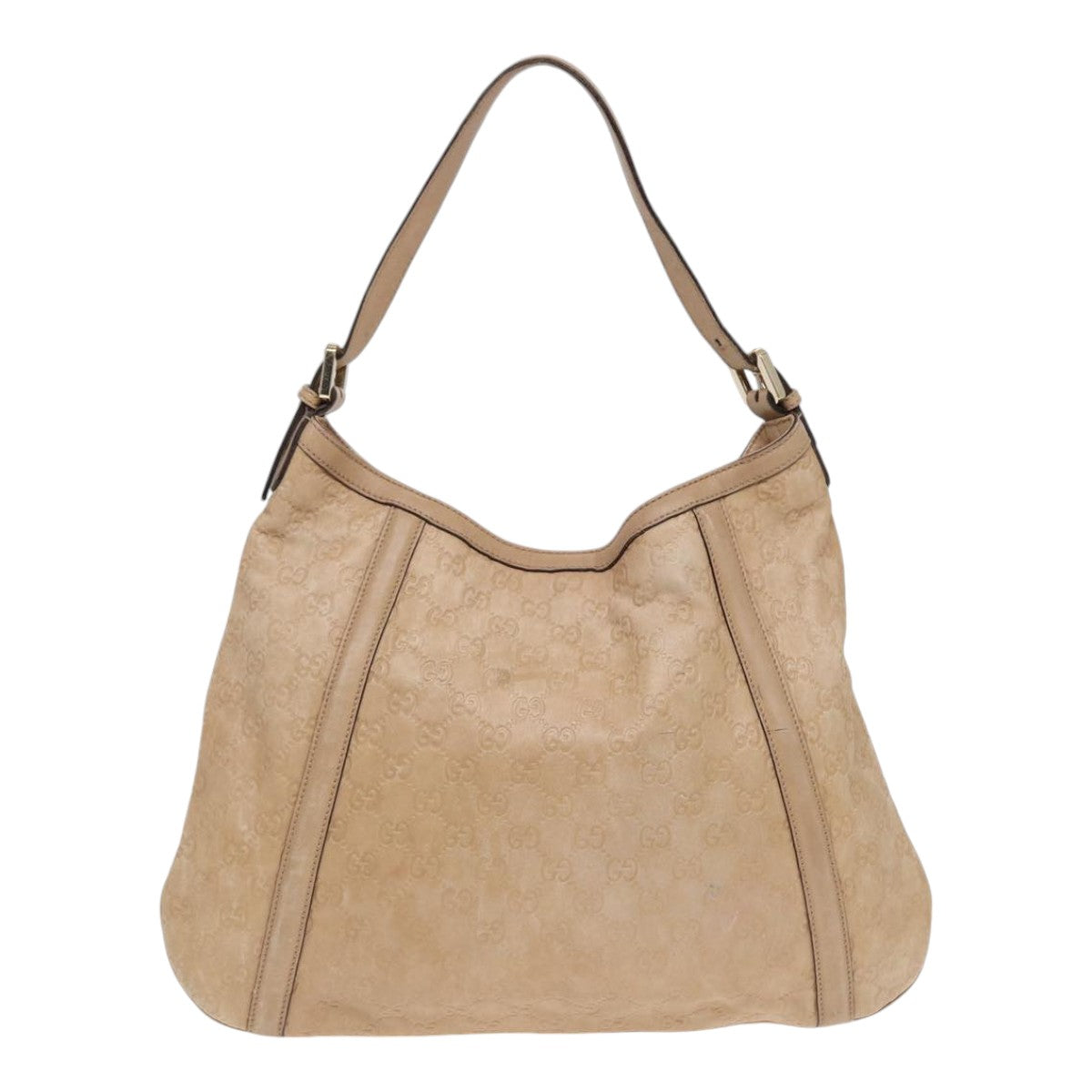 GUCCI GG Canvas Guccissima Interlocking Shoulder Bag Beige 162740 Auth ep5234 - 0