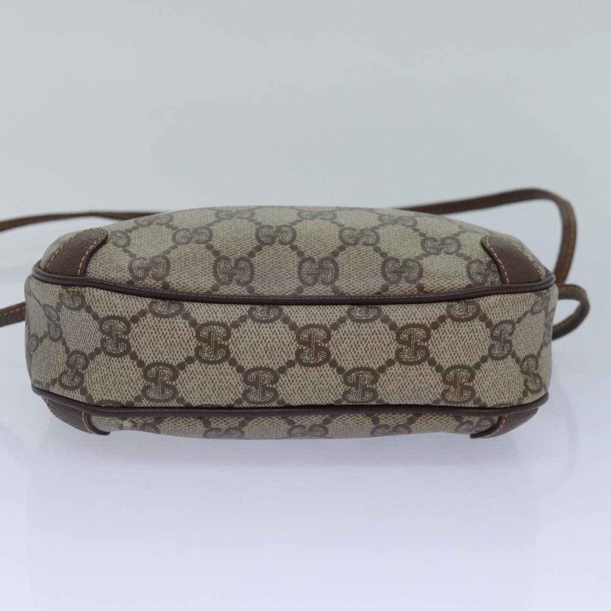 GUCCI GG Supreme Web Sherry Line Shoulder Bag Beige 001 904 2066 Auth ep5238