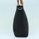 GUCCI Bamboo Hand Bag Canvas 2way Black Gold 000 1998 0540 Auth ep5246-4