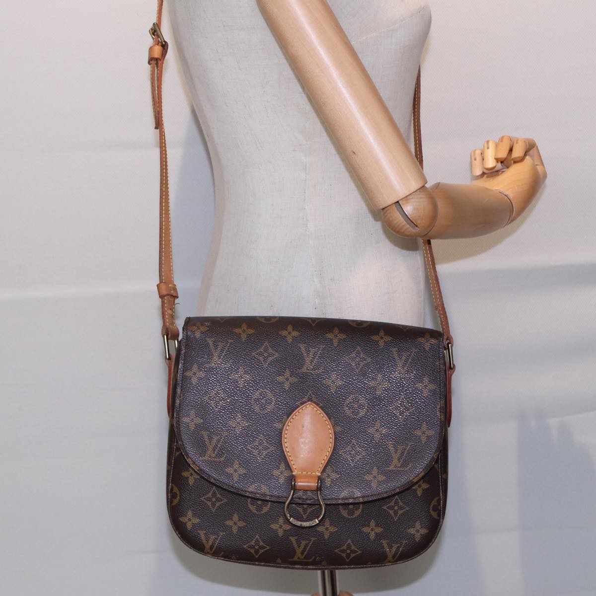 LOUIS VUITTON Monogram Saint Cloud GM Shoulder Bag M51242 LV Auth ep5260