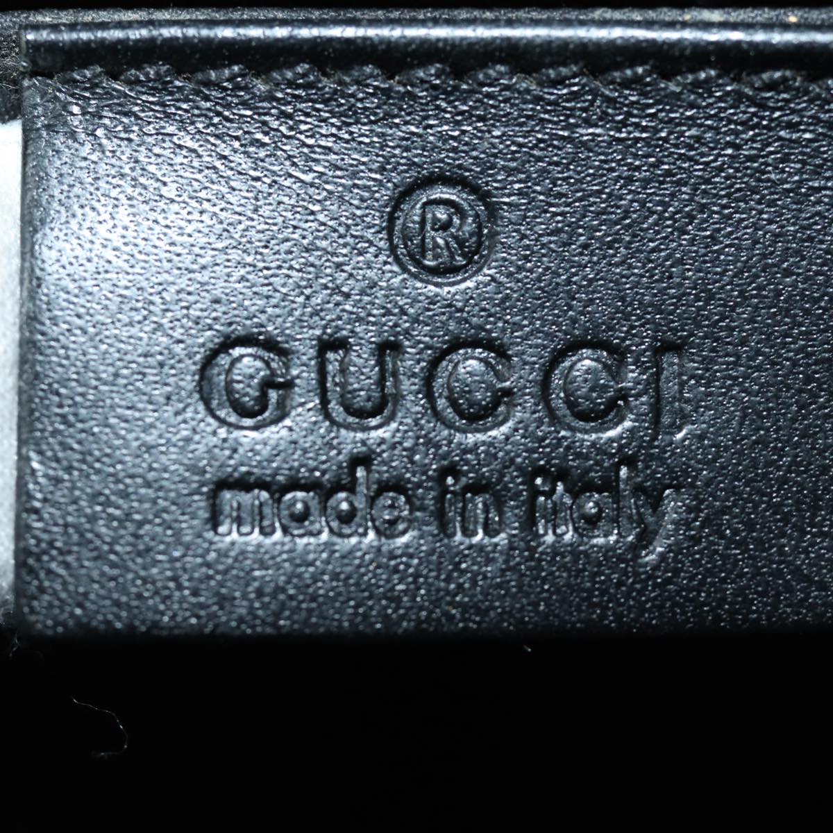 GUCCI Jackie Hand Bag Leather Black Silver 002 1064 3444 Auth ep5262