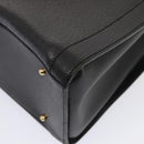 GUCCI Bamboo Hand Bag Leather Black Gold 002 1186 0259 Auth ep5273-10