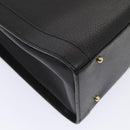 GUCCI Bamboo Hand Bag Leather Black Gold 002 1186 0259 Auth ep5273-11