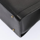 GUCCI Bamboo Hand Bag Leather Black Gold 002 1186 0259 Auth ep5273-12