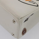Christian Dior Hand Bag Leather 2way Silver White Auth ep5275SAV-10
