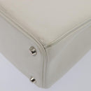 Christian Dior Hand Bag Leather 2way Silver White Auth ep5275SAV-15