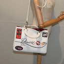 Christian Dior Hand Bag Leather 2way Silver White Auth ep5275SAV-30