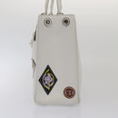 Christian Dior Hand Bag Leather 2way Silver White Auth ep5275SAV-3