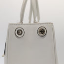 Christian Dior Hand Bag Leather 2way Silver White Auth ep5275SAV-5