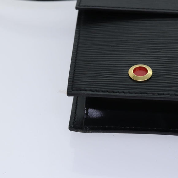 LOUIS VUITTON Epi Hublot Shoulder Bag Black Red M52557 LV Auth ep5278