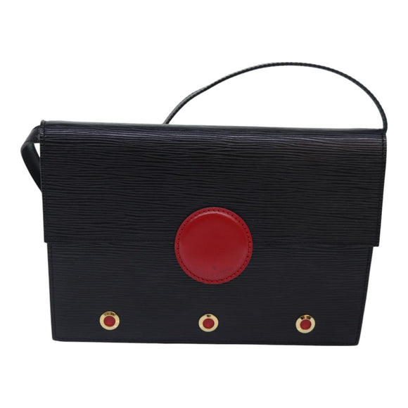 LOUIS VUITTON Epi Hublot Shoulder Bag Black Red M52557 LV Auth ep5278