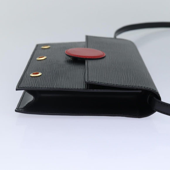 LOUIS VUITTON Epi Hublot Shoulder Bag Black Red M52557 LV Auth ep5278