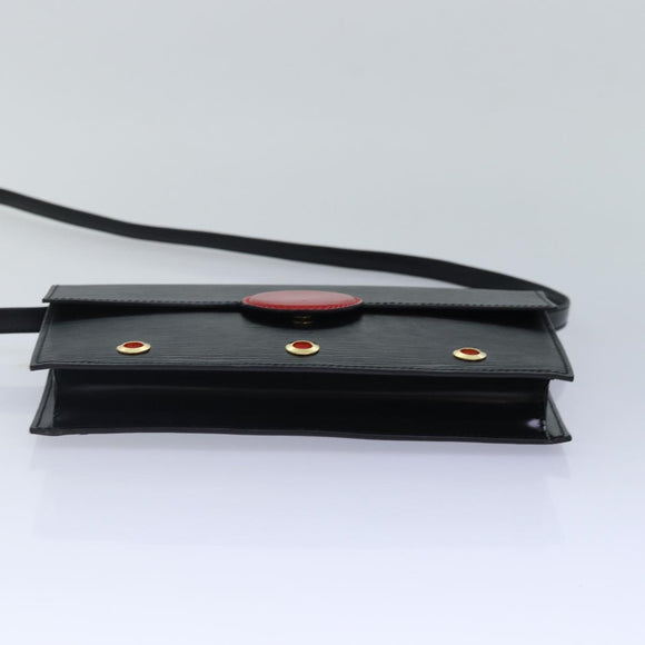 LOUIS VUITTON Epi Hublot Shoulder Bag Black Red M52557 LV Auth ep5278