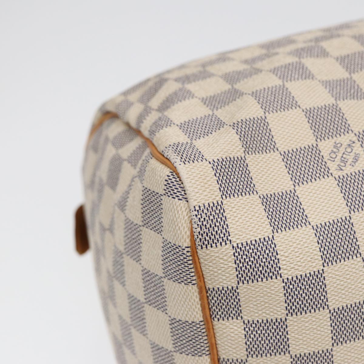 LOUIS VUITTON Damier Azur Speedy 30 Hand Bag N41533 LV Auth ep5280