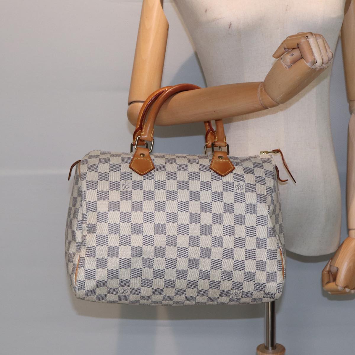 LOUIS VUITTON Damier Azur Speedy 30 Hand Bag N41533 LV Auth ep5280