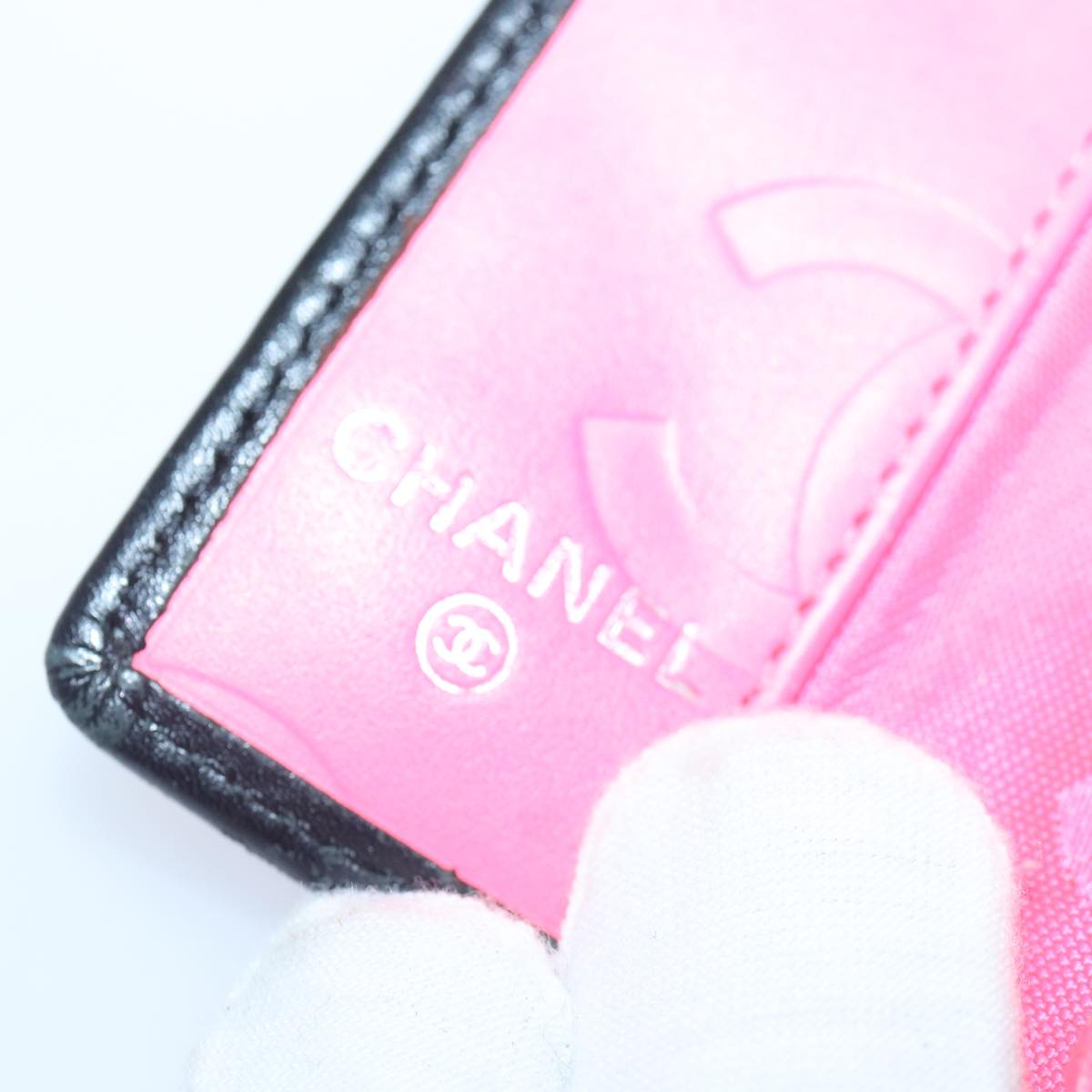 CHANEL Matelasse Key Case Leather Black Silver CC Auth ep5289